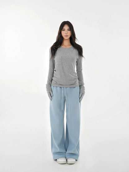 Low-waist Drawstring Straight-leg Sweatpants
