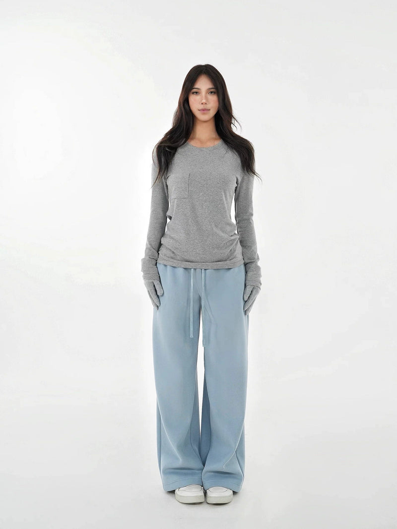 Low-waist Drawstring Straight-leg Sweatpants