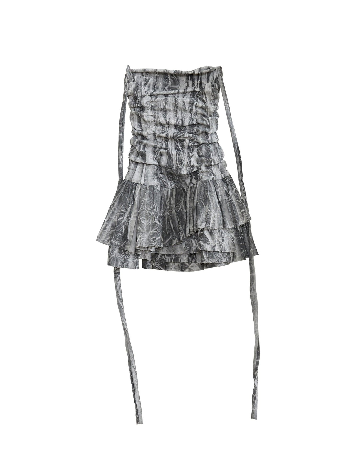 Tie-dye Elastic Tube Top Jumpsuit Dress