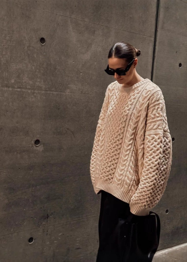 Cozy Cable-knit Oversized Sweater