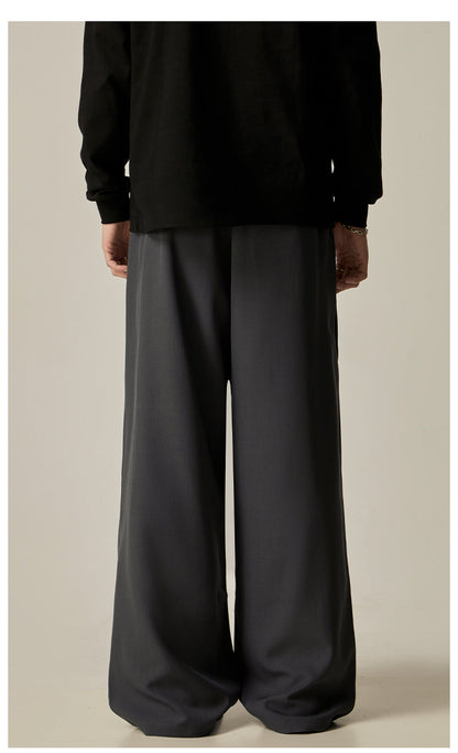 Khaki Wide Leg Dress Pants