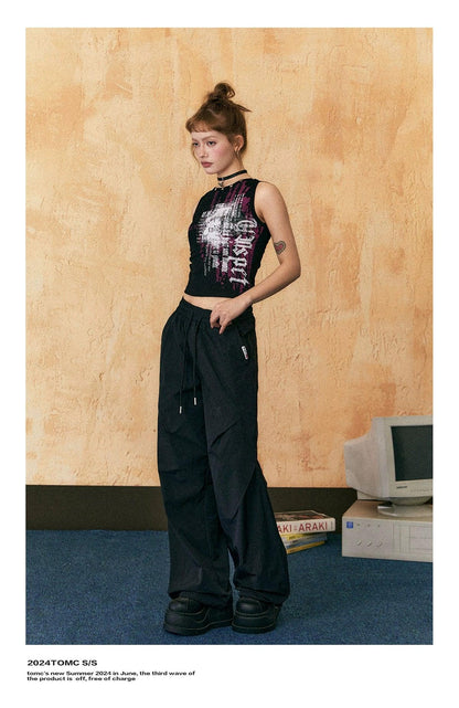 Ezek Wide-leg Drawstring Lounge Pants - Relaxed Fit Trousers With Pockets