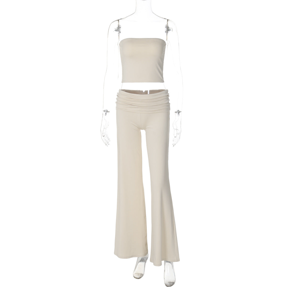 Clothing Autumn Color Tube Top Top Flared Pants Slim Fit Suit