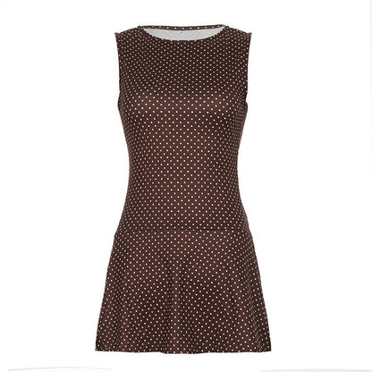 Polka Dot A-line Mini Dress