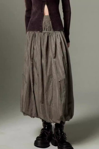 Ruffled Flowing Maxi Skirt