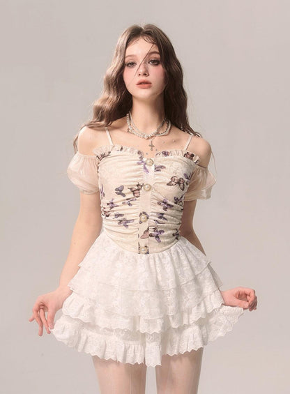 White Lace Ballet-inspired Cake Skirt