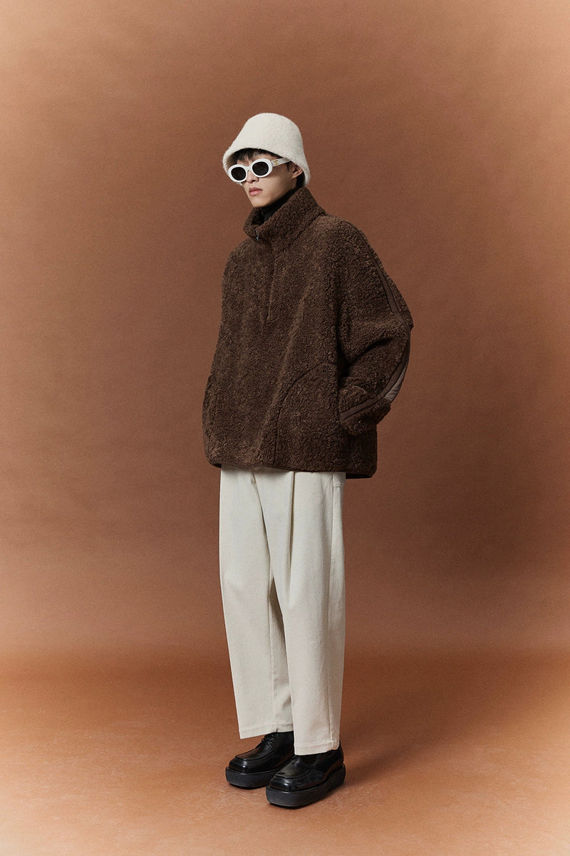 Relaxed Wide-leg Slightly Stretchy Cropped Pants