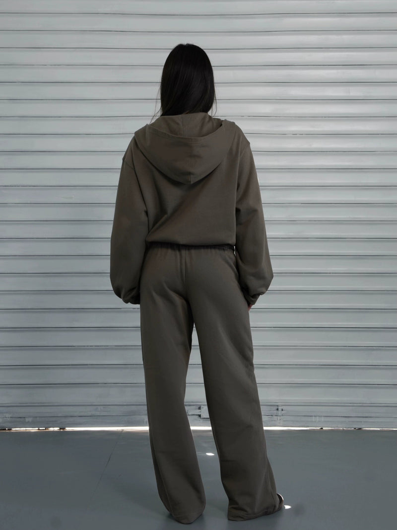 Athletic Zip-up Hooded Sweatshirt