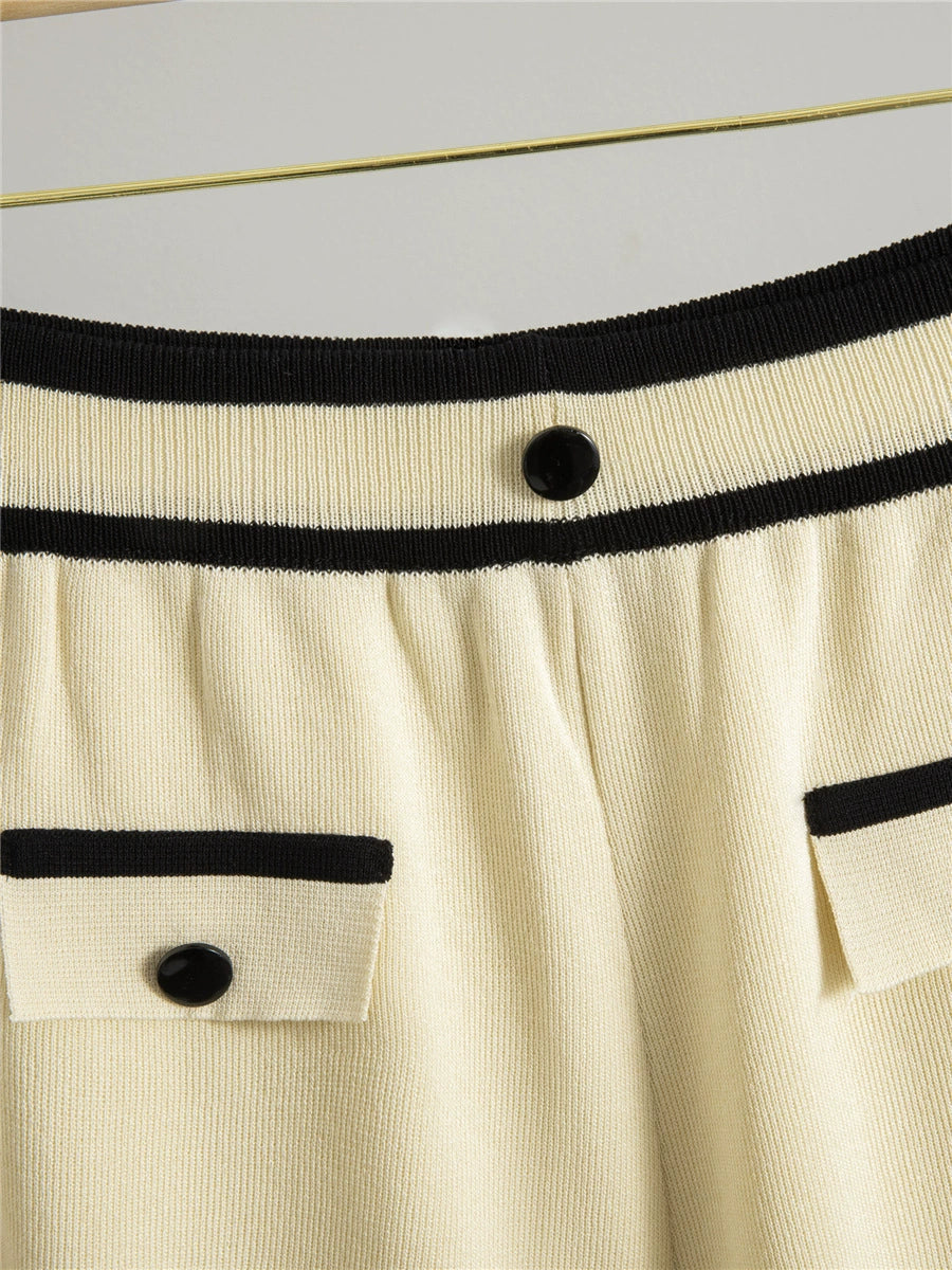 Apricot – Short Cardigan Two-piece Set