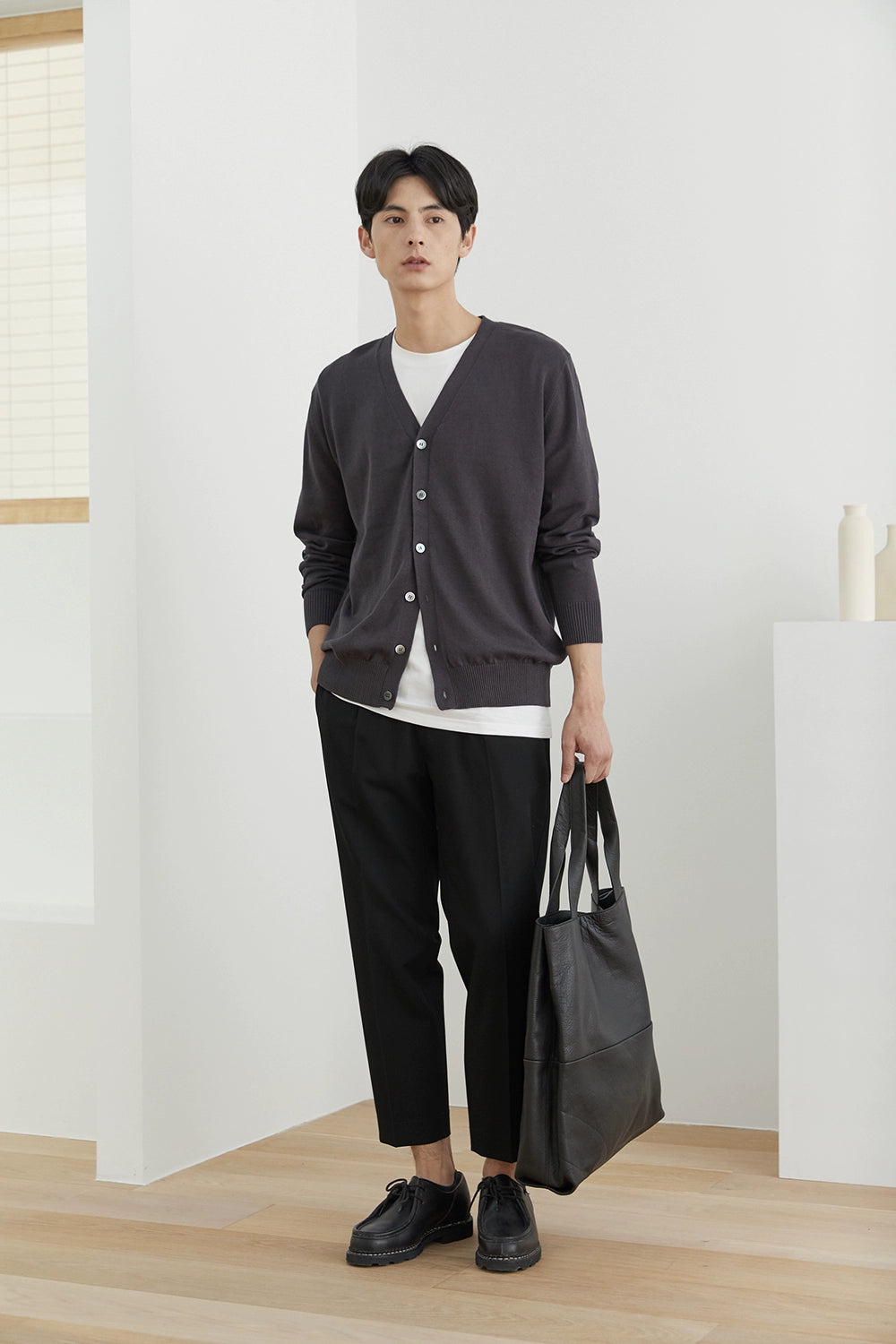 Elastic Waist Wide-leg Cropped Pants