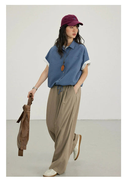Octopusme Relaxed Fit Wide-leg Pants