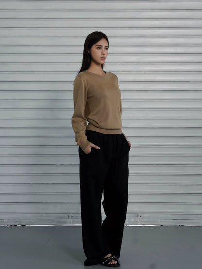 Loose-fit Drawstring Straight-leg Athletic Pants