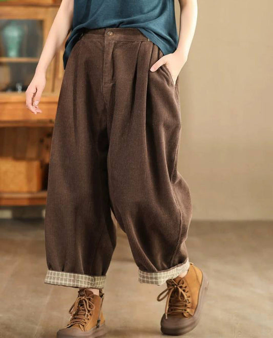 Summer Linen Button Harem Pants G189