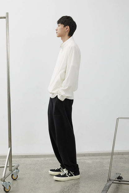 Drawstring Wide-leg Athletic Pants