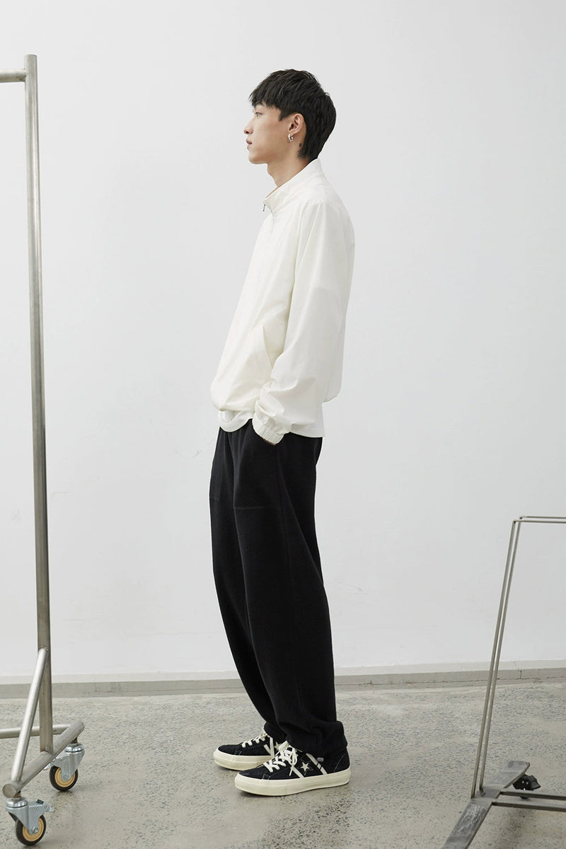 Drawstring Wide-leg Athletic Pants