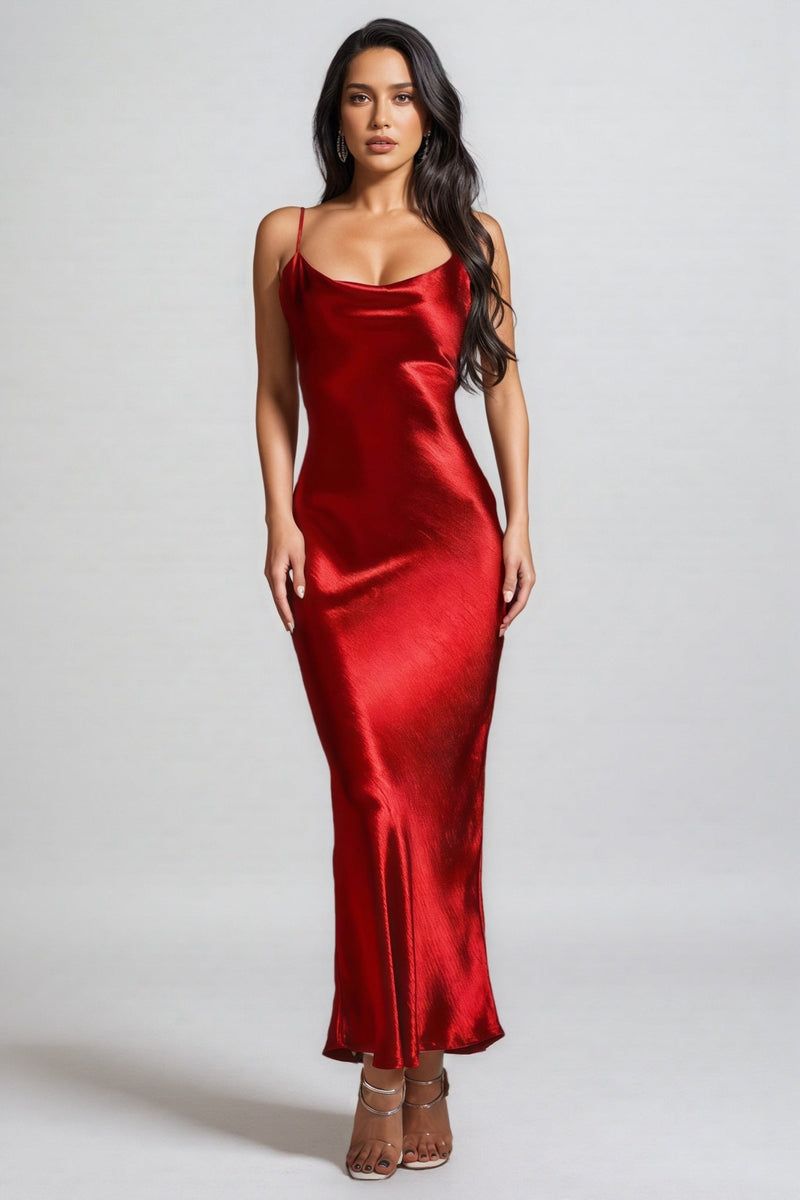 Paco Metallic Wine Maxi Dress