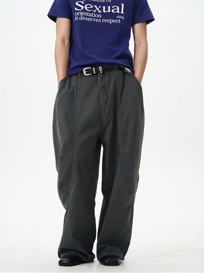 Charcoal Baggy Street Cargo Pants