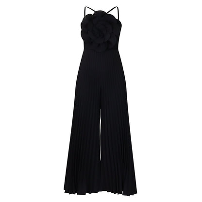 Clothing Summer Halter Three Dimensional Color Wide Leg Jumpsuit