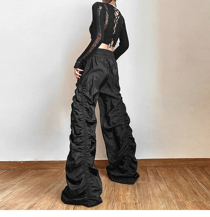 High-waist Pleated Wide-leg Pants