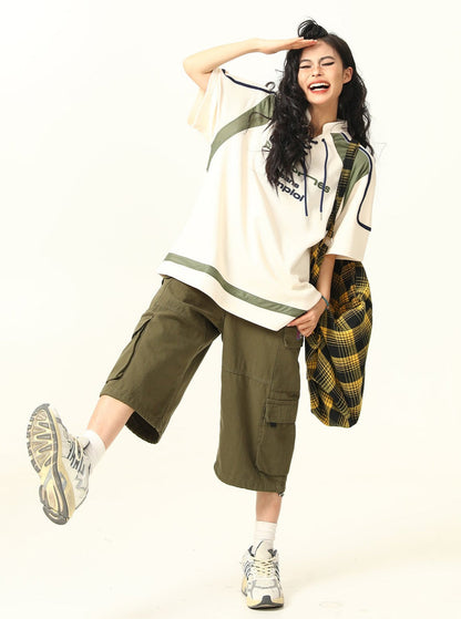 Sport Lace Mesh American T-shirt