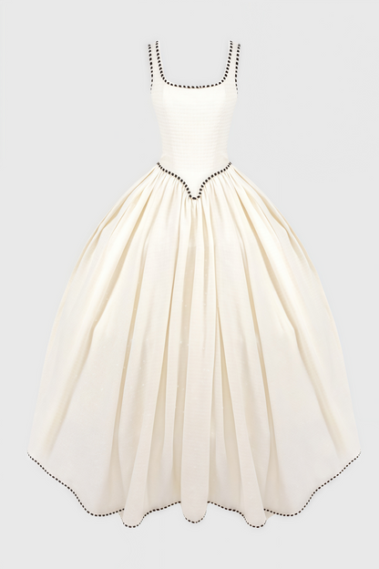 Pavoed Halter Puff Maxi Dress
