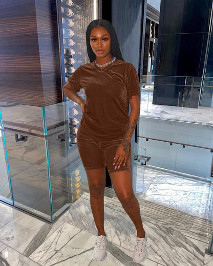 Clothing Velvet Suits Two-piece Set Romper