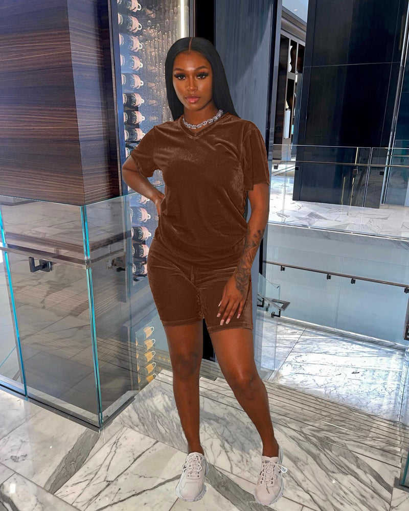 Clothing Velvet Suits Two-piece Set Romper