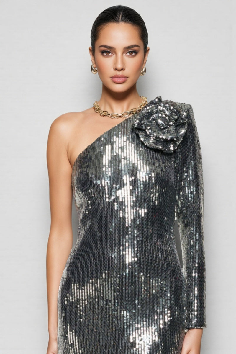 Carl 3d Sequin Maxi Dress