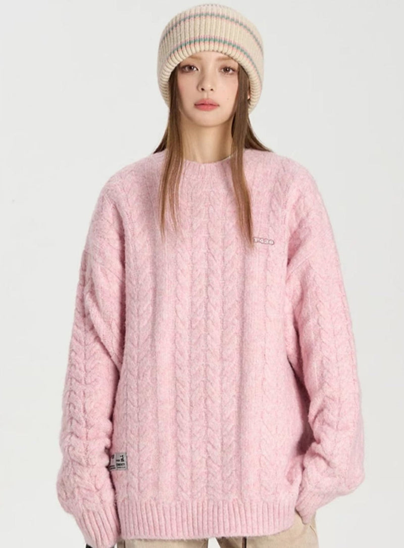 Hip-hop Versatile Twist Knit Sweater