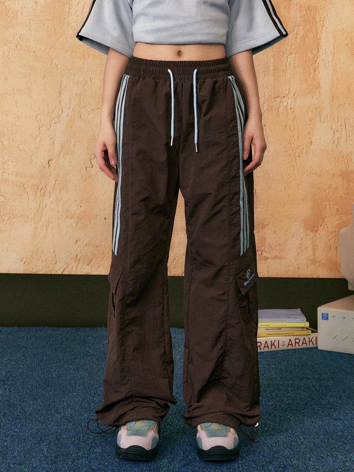 Ezek Free Project Sporty Two-piece Set - Graphic T-shirt and Wide-leg Track Pants