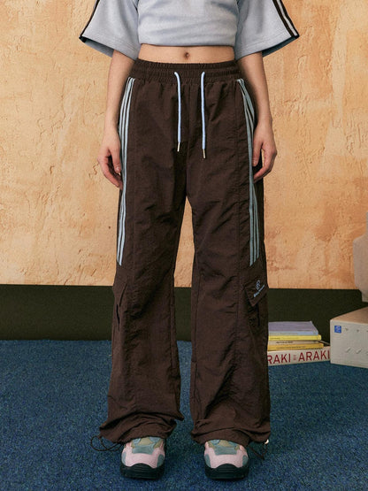 Ezek Free Project Sporty Two-piece Set - Graphic T-shirt and Wide-leg Track Pants