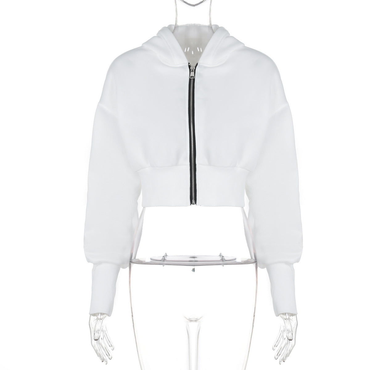 Clothing Autumn Winter Cardigan Zipper Hooded Long Sleeve Knitted Coat