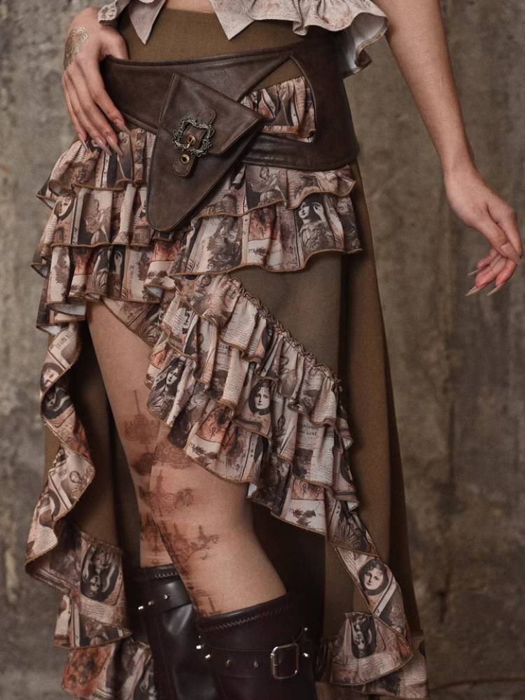 Ruffle Bustle Skirt