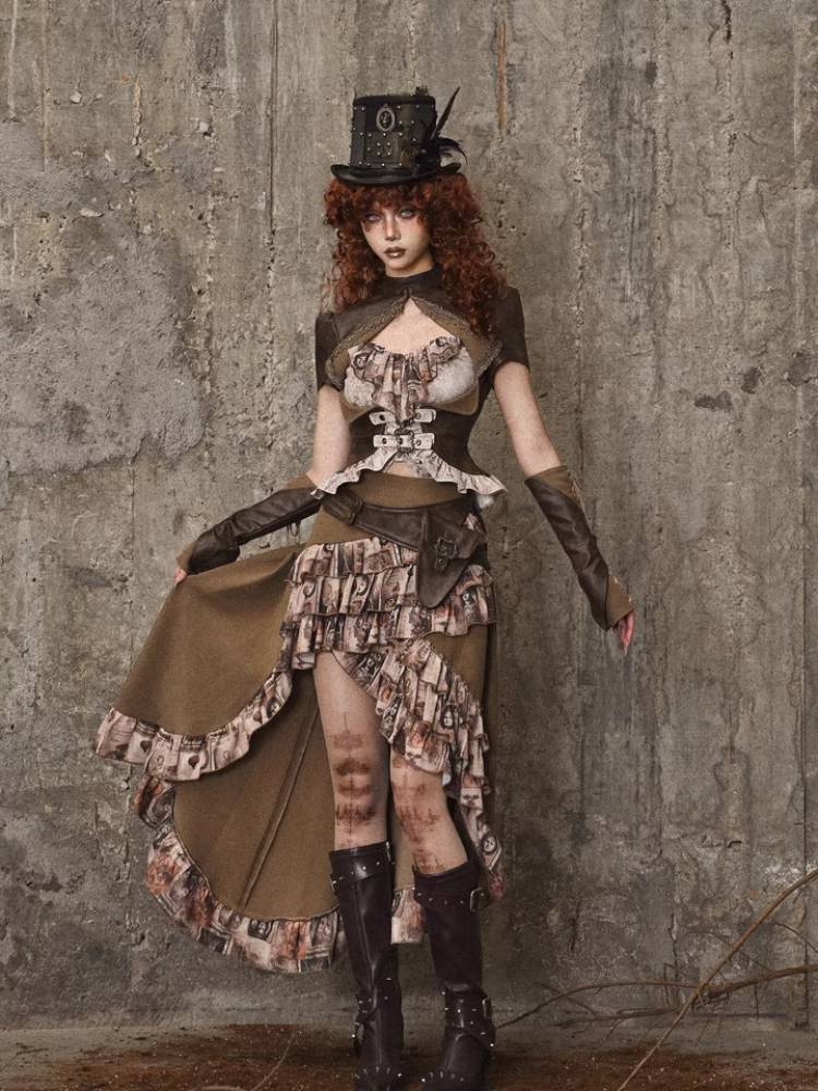 Ruffle Bustle Skirt