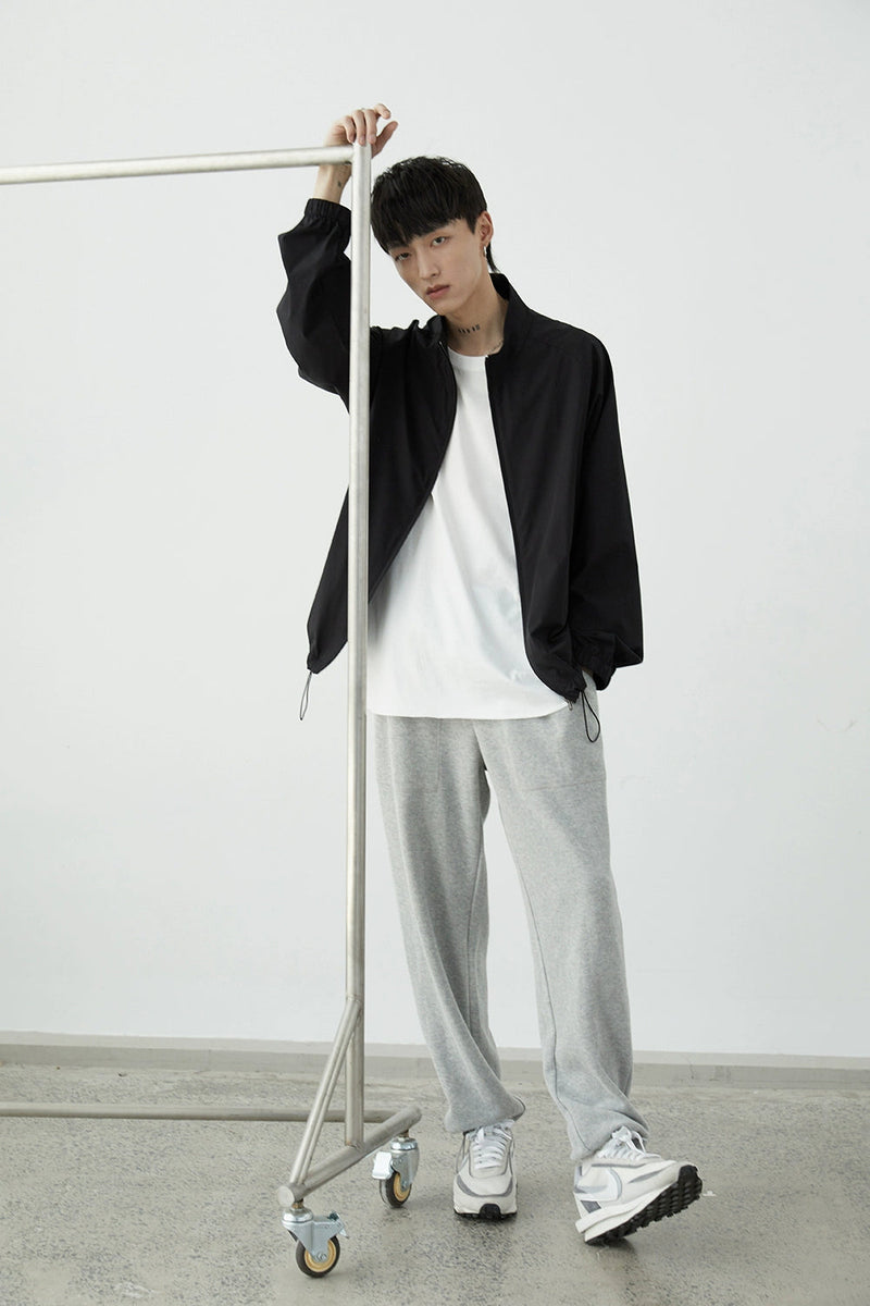 Drawstring Wide-leg Athletic Pants