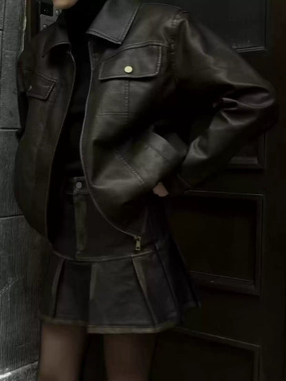 Renna Faux Leather Skirt