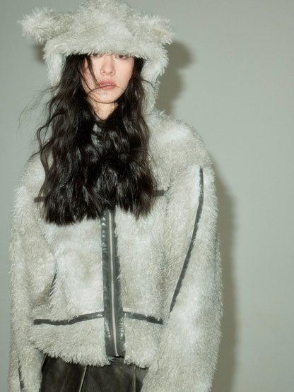 Sustainable Rabbit-eared Fur Coat