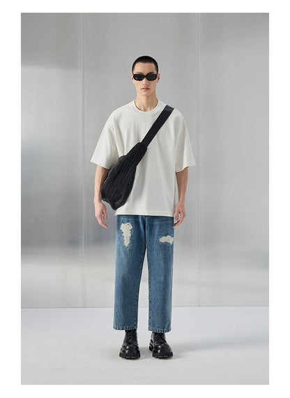 Distressed Patchwork Cropped/short Pants