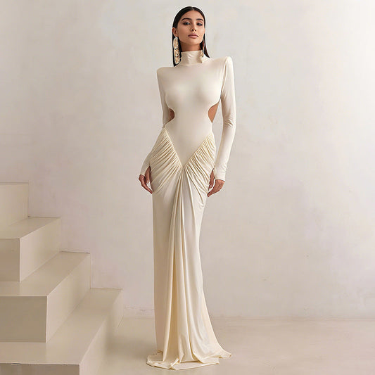 High Neck Backless Maxi Dress