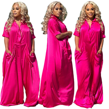 Clothing Summer Clothing Loose V Neck Jumpsuit