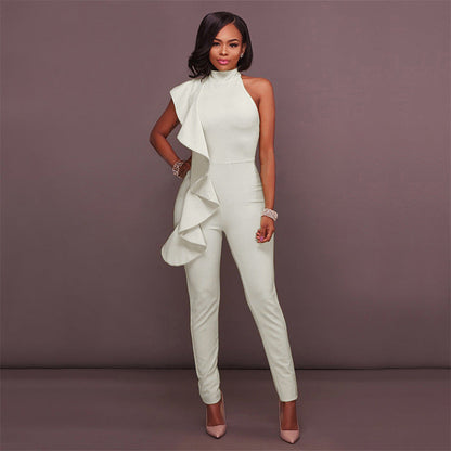Clothing Dress Ruffled Sleeveless Jumpsuit