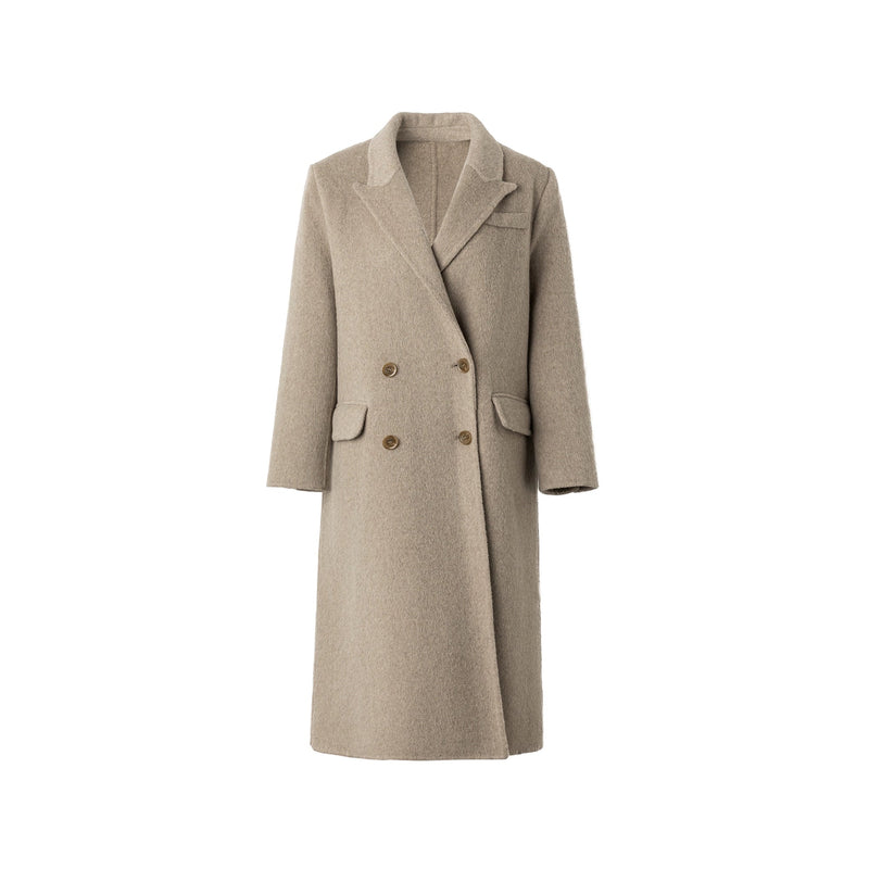 Mid-length Regular Shoulder Wool Coat