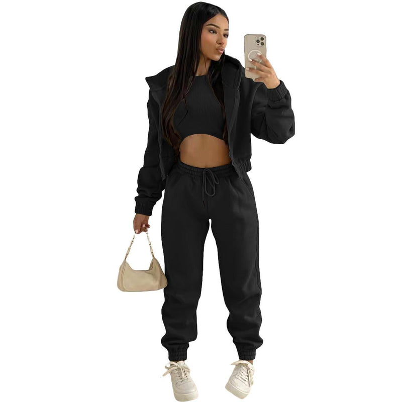 Clothing Autumn Winter Hooded Sweatshirt Long Sleeved Sports Suit