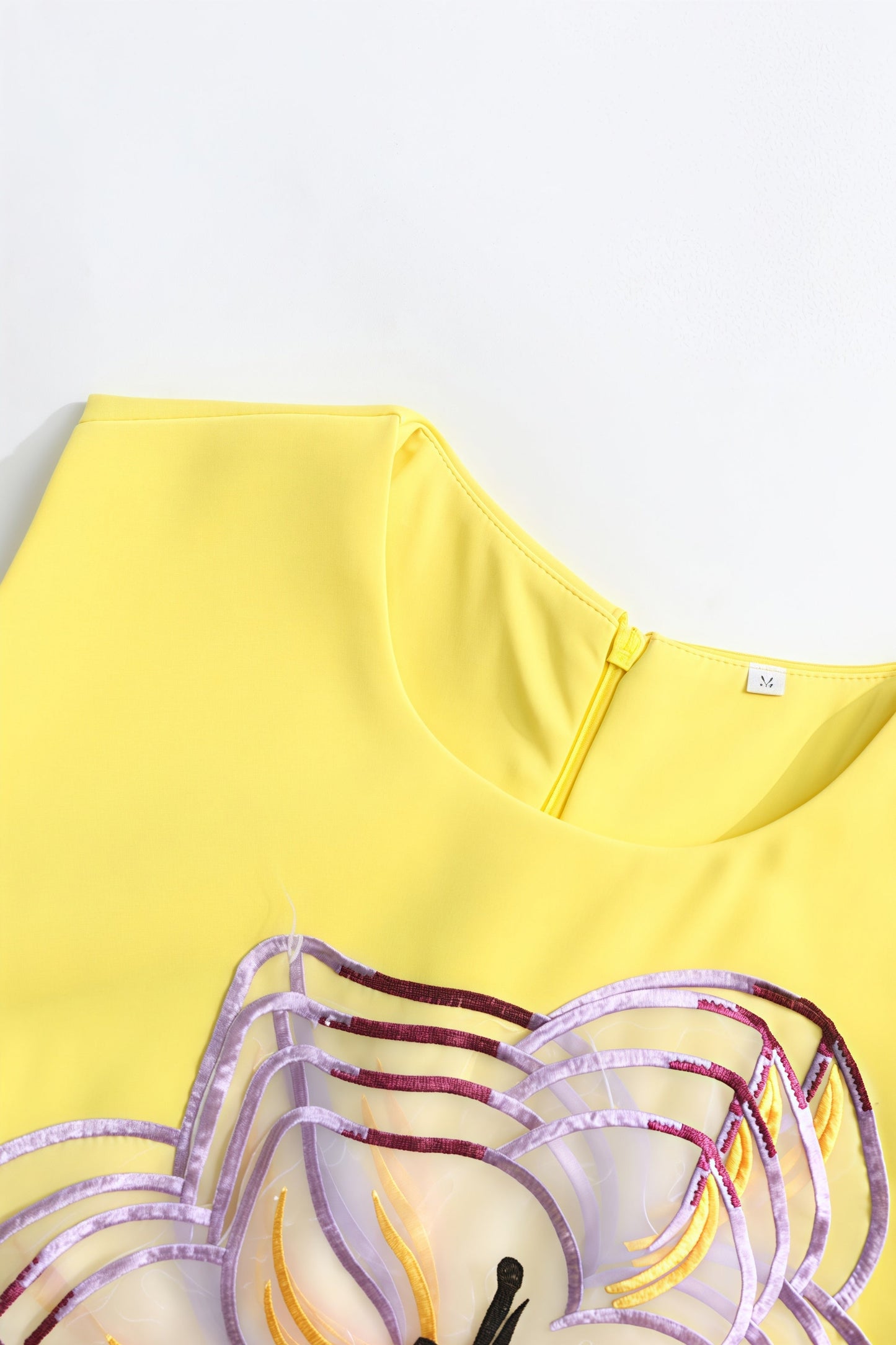 Garrisf Yellow 3d Mini Dress
