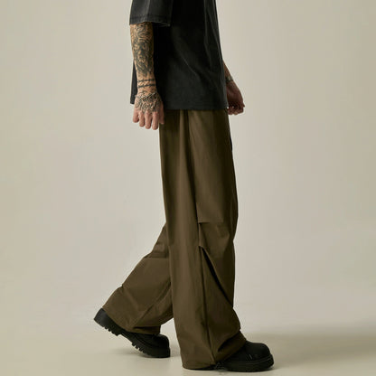 Gray Loose Drawstring Pants