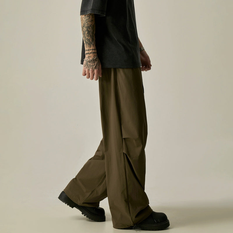 Gray Loose Drawstring Pants