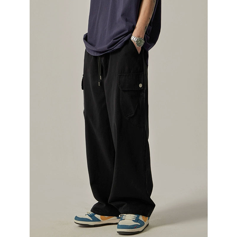 Brown Loose Utility Cargo Pants
