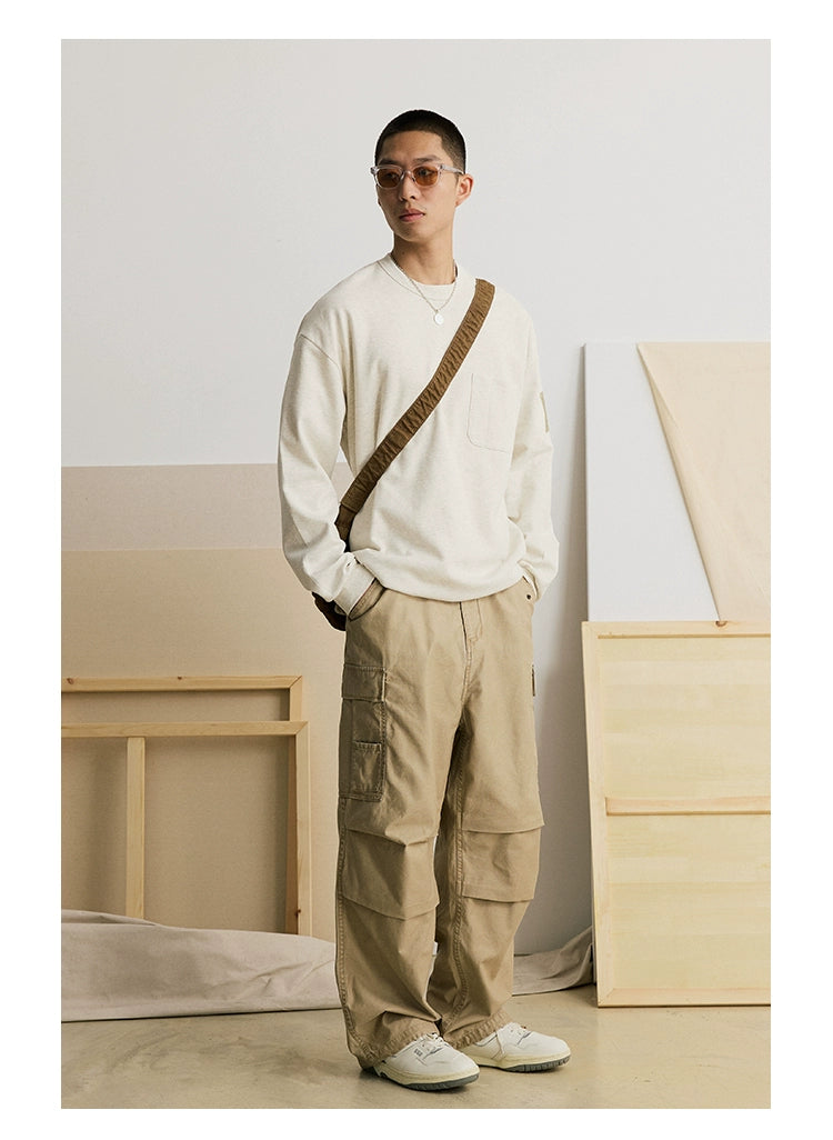 Straight-leg Multi-pocket Loose Pants