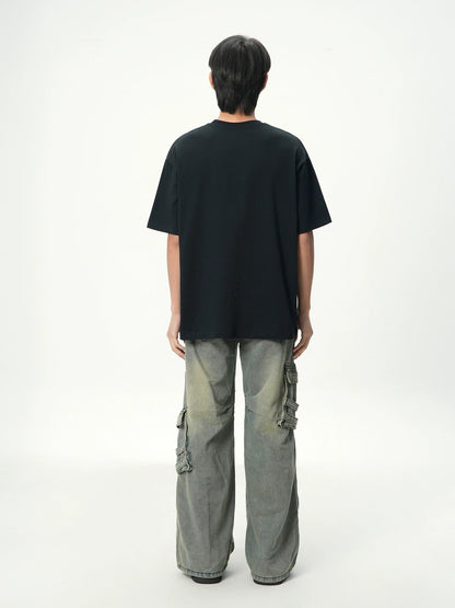 T-shirt With Stitched Logo Detail
