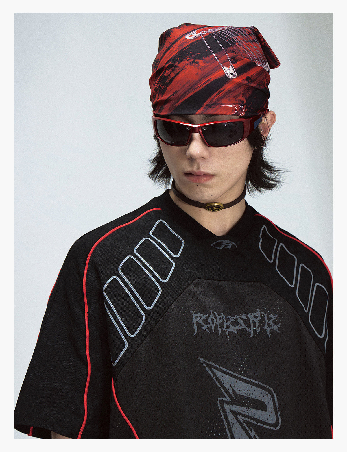 Mesh Logo Oversized Jersey T-shirt